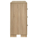 Arielle 6-drawer Bedroom Dresser Cabinet Light Oak