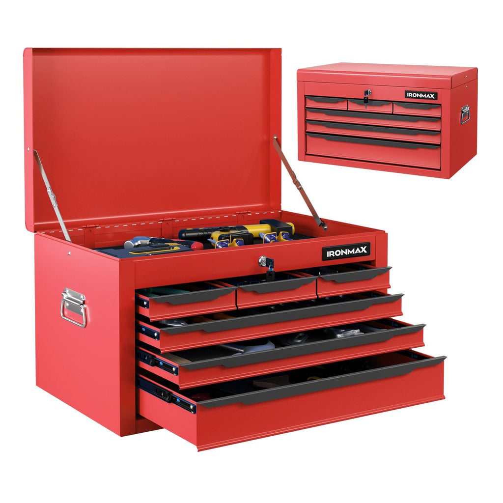 24 Inch Tool Chest Case with 6 Drawers and Top Storage for Garage Repair Shop & Warehouse