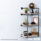 3 -Tier Wall Mounted Shelf By PIPE DECOR