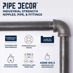 3 -Tier Wall Mounted Shelf By PIPE DECOR