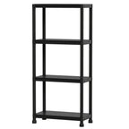 4-Tier Heavy-Duty Plastic Storage Shelves Freestanding Garage Shelving Unit