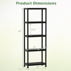 4-Tier Heavy-Duty Plastic Storage Shelves Freestanding Garage Shelving Unit