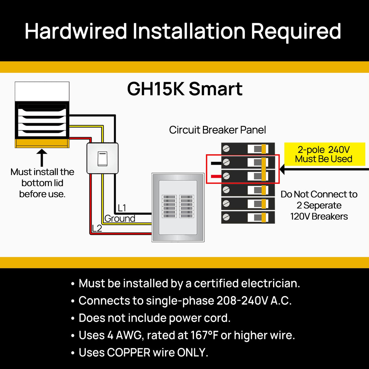 Neighborhood GH10K & GH15K Smart Garage Heater - WiFi Enable