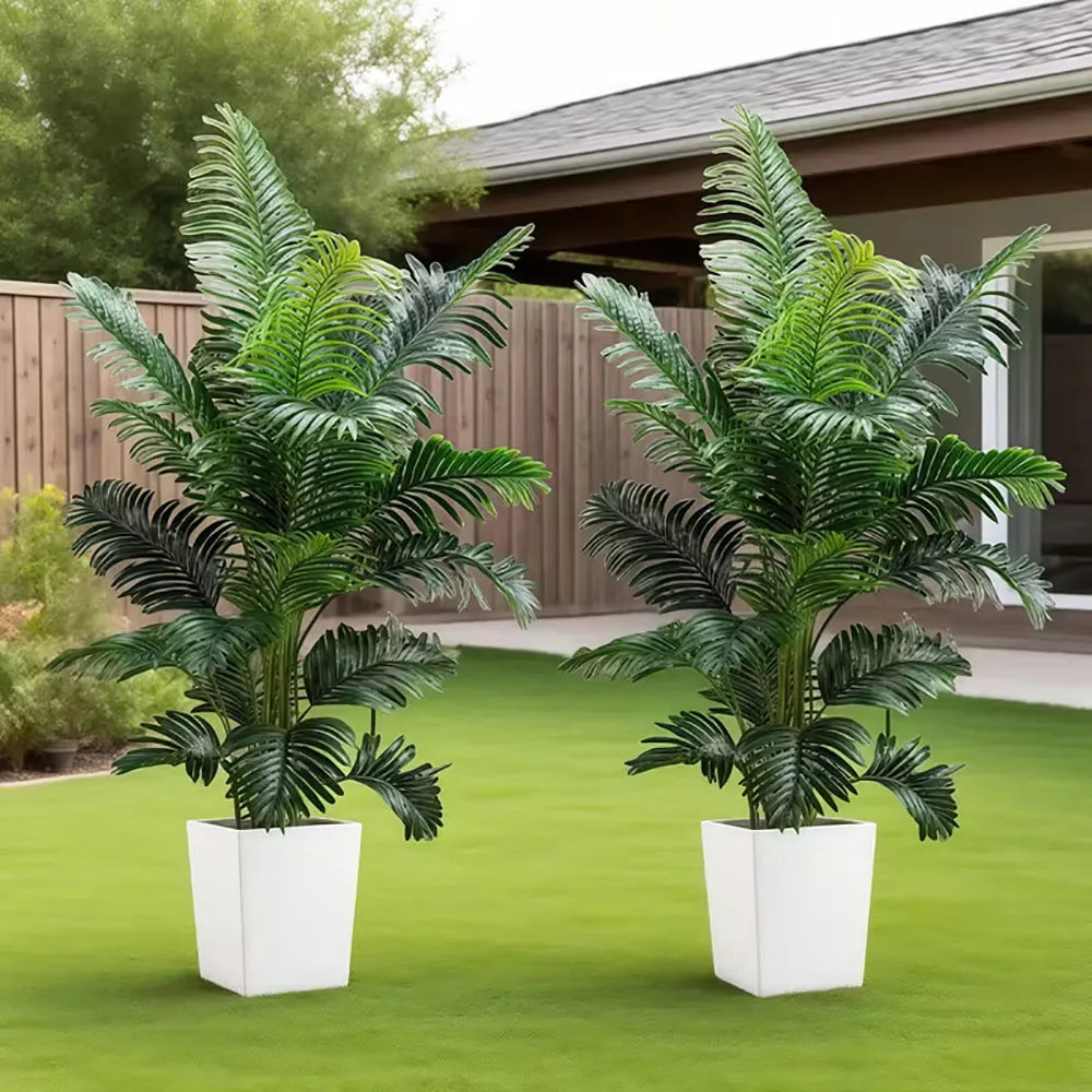 35-inch artificial giant palm tree  2 pieces lifelike green leaves