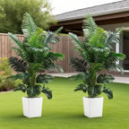 35-inch artificial giant palm tree  2 pieces lifelike green leaves