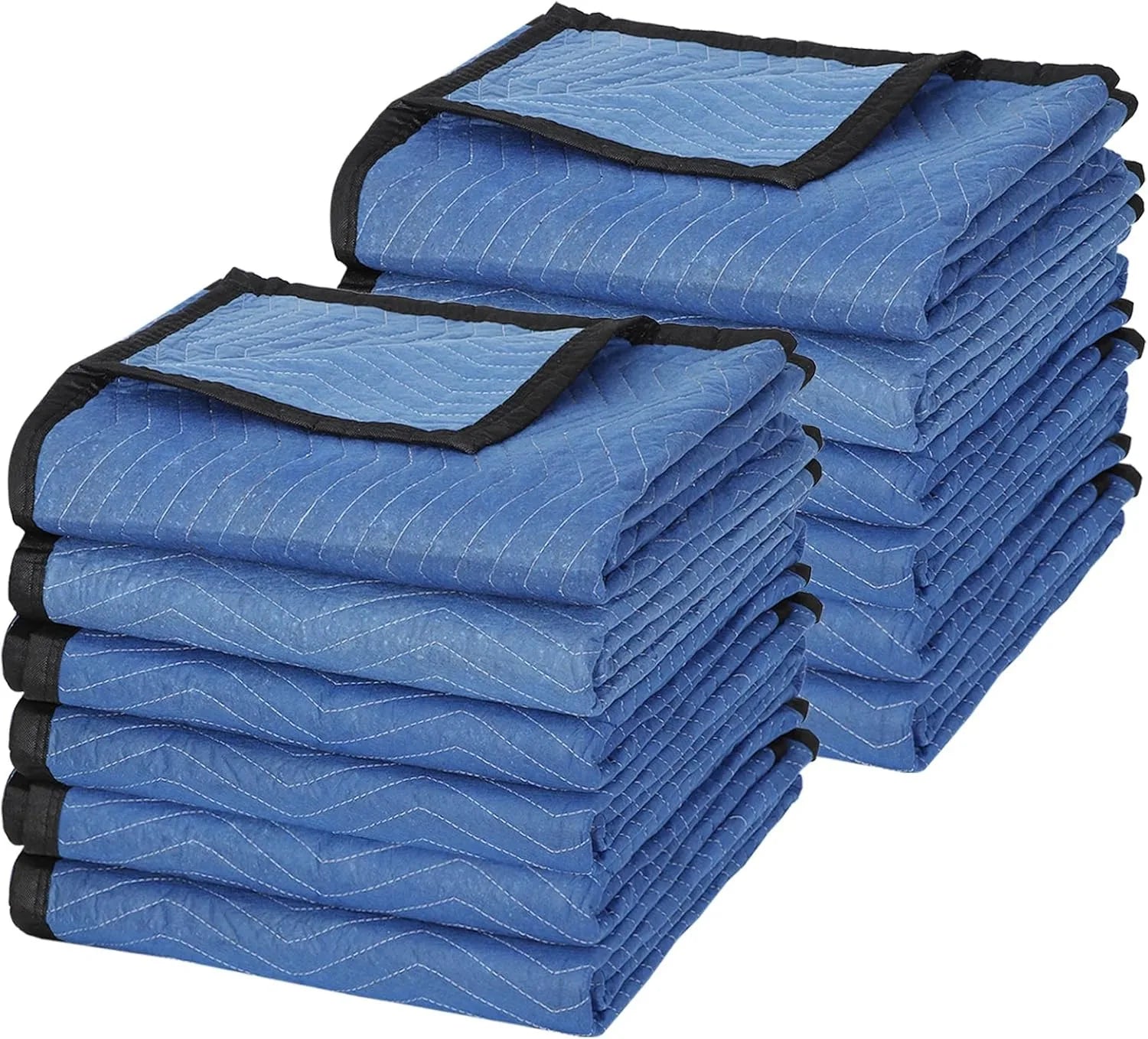 Moving Blankets 12 Pack,80’’x 72’’(35 lb/dz Weight) Quilted Shipping Furniture Pads