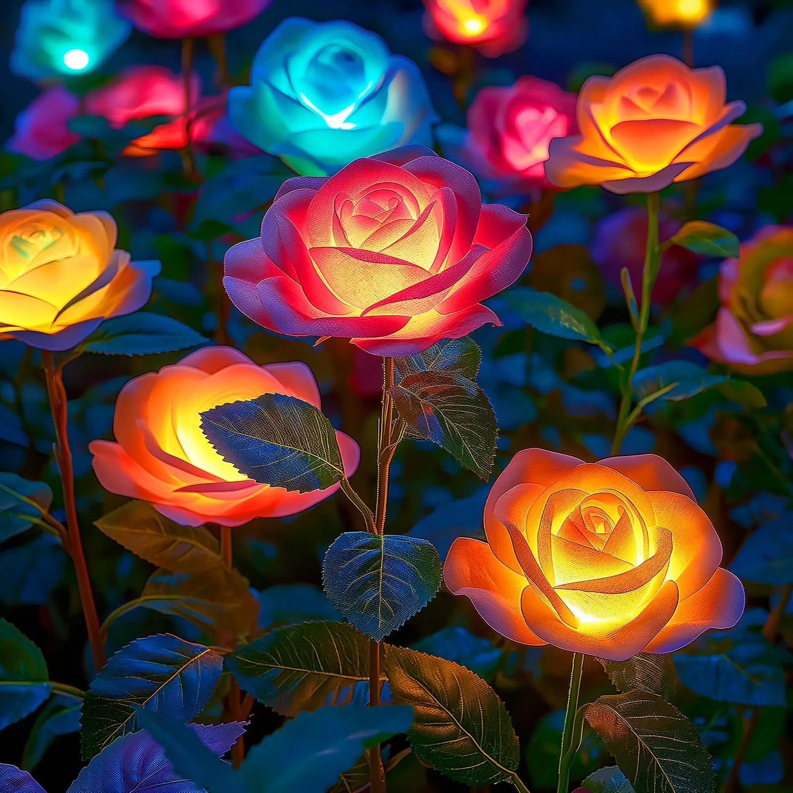 7 Color Changing Solar Garden Lights Waterproof. Patio, Yard, Pathway.