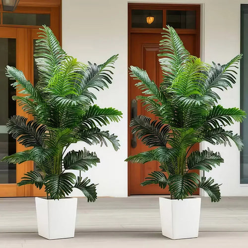 35-inch artificial giant palm tree  2 pieces lifelike green leaves