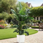 35-inch artificial giant palm tree  2 pieces lifelike green leaves