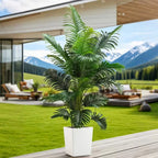 35-inch artificial giant palm tree  2 pieces lifelike green leaves