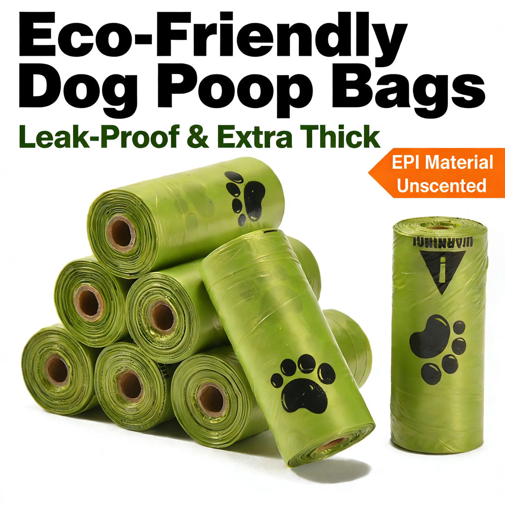 Eco-Friendly Dog Poop Bags Leak-Proof Extra Thick EPI Material Unscented