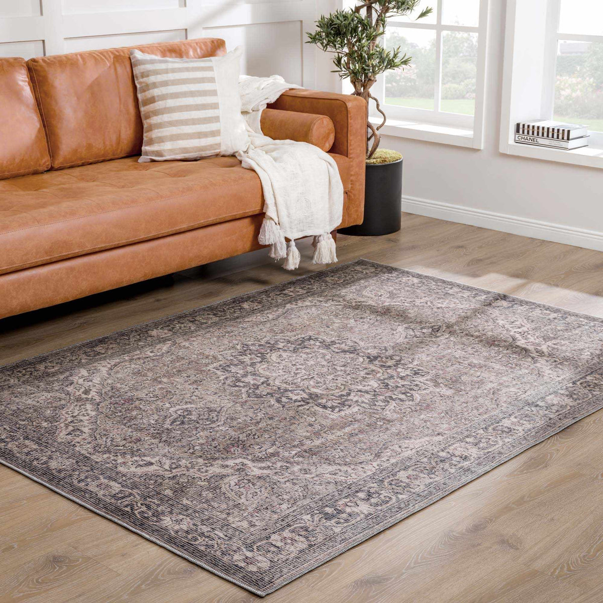 Greenpoint Dusty Blue Washable Rug