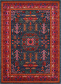 Cleveland Colorful Traditional Area Rug - Teal, Aqua, Navy
