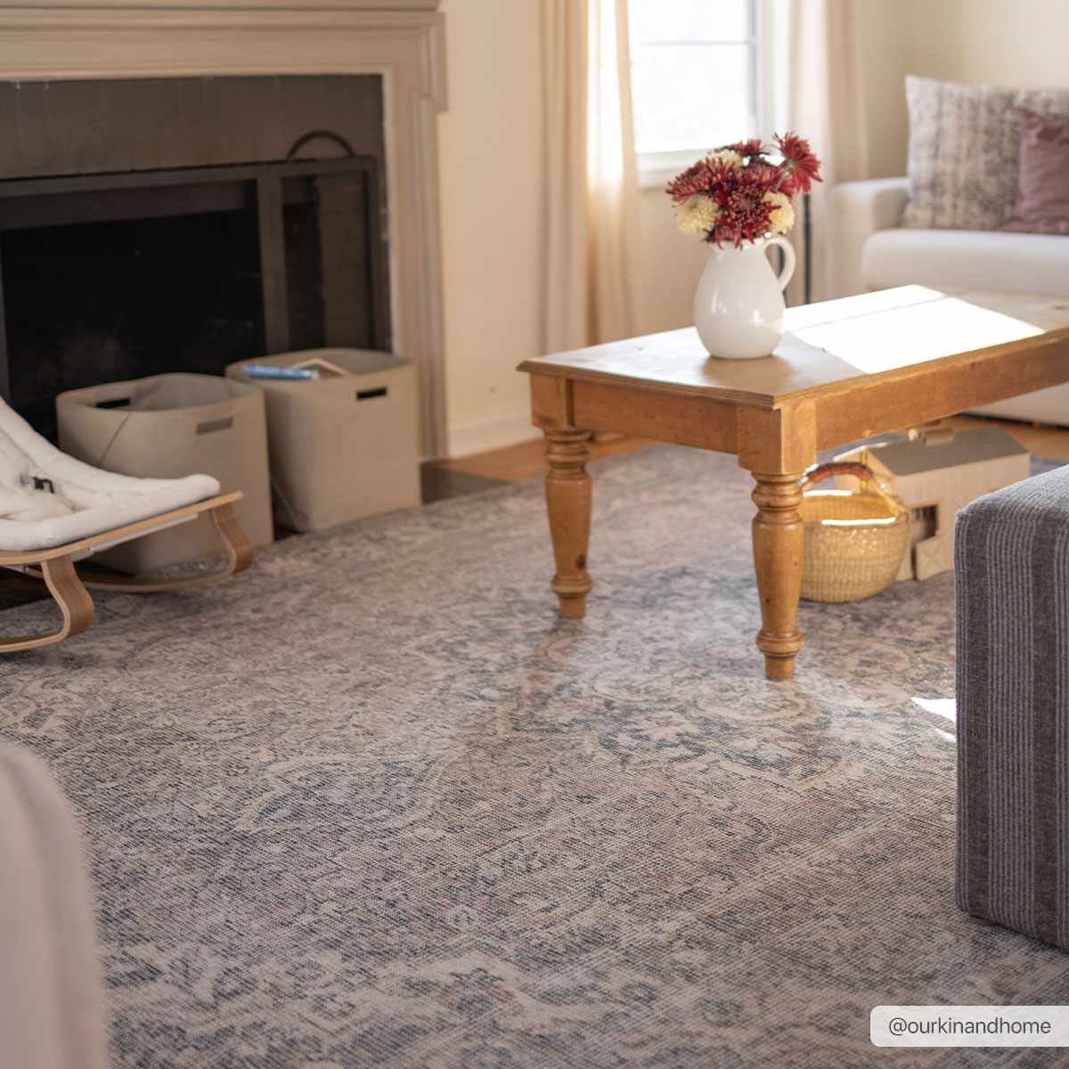 Greenpoint Dusty Blue Washable Rug