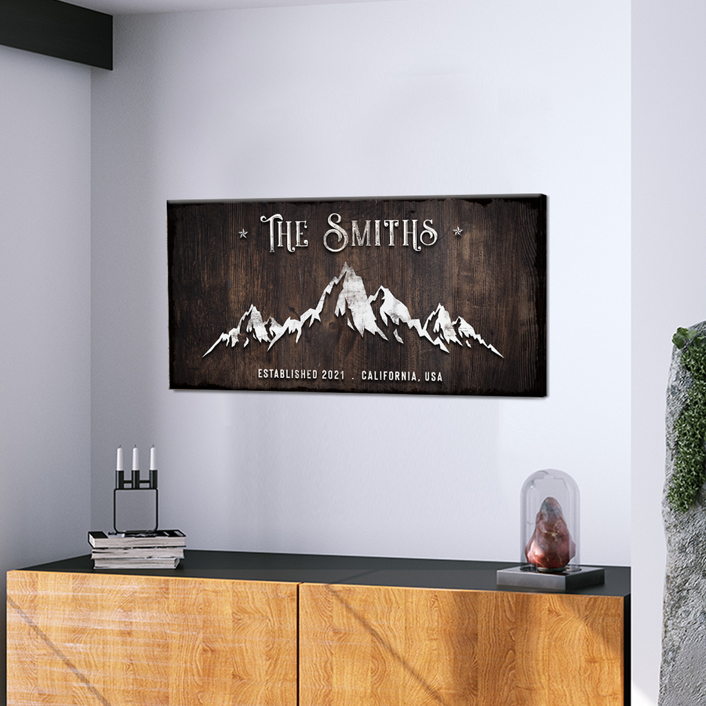 Family Mountain Home Sign