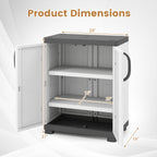 Freestanding Buffet Cabinet Sideboard with 2 Doors and Adjustable Shelves for Kitchen and Garage