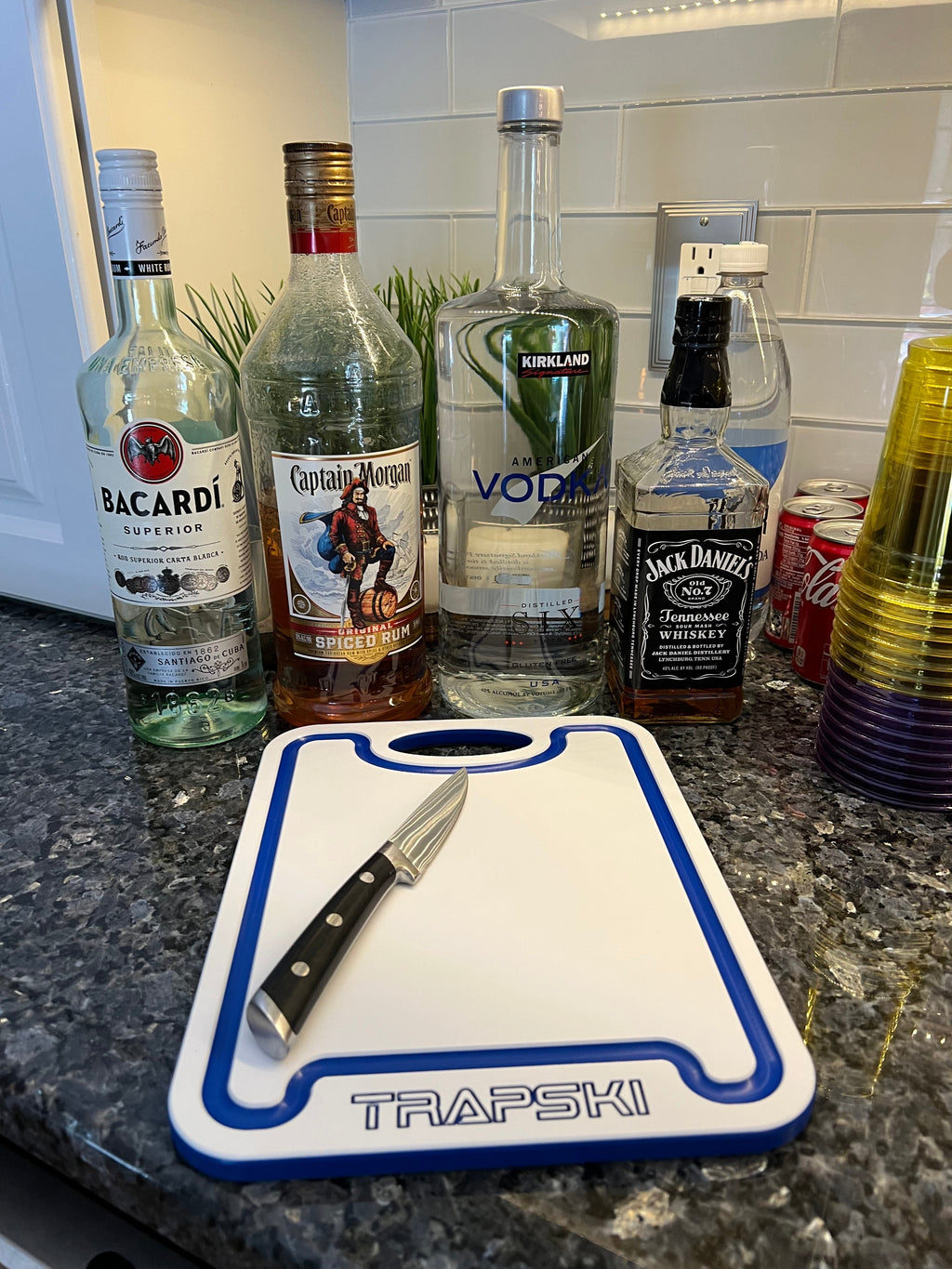 TRAPSKI Premium 1/2 Inch Thick HDPE Cutting Boards | Food-Grade Kitchen Prep Surface | Juice Grooves | Made in the USA