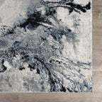 Kirkland Dark Blue Marble Rug