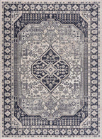 Cabacungan Cream & Gray Washable Area Rug - Clearance