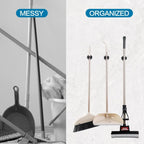 6PCS Heavy Duty Wall Mounted Garden Tool Organizer for Broom Mop Rake Shovel Handle Stainless Steel Hanger with Screws Matte Black