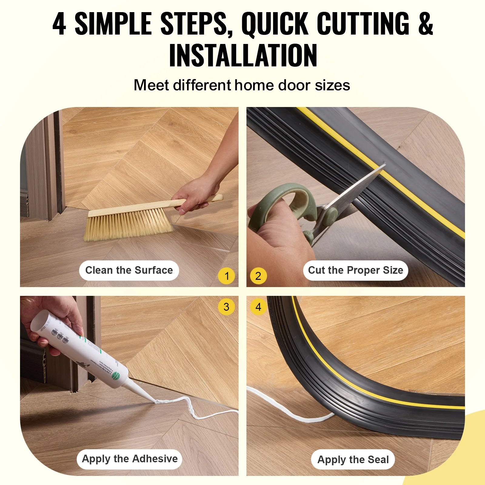 10/12/20 FT Garage Door Threshold Bottom Seal Strip Weatherproof