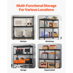 Heavy Duty Adjustable 4 Tier Storage Shelves 2400 lbs Load Capacity Storage Rack Multipurpose Display Rack for Garage Warehouse Basement Home