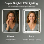 20x28 inch LED Bathroom Vanity Mirror with Backlit Lights Fogless Makeup Wall Mounted