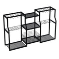 Freestanding Garden Tool Rack Outdoor Workshop Garage Storage Organizer with Slots for Tools