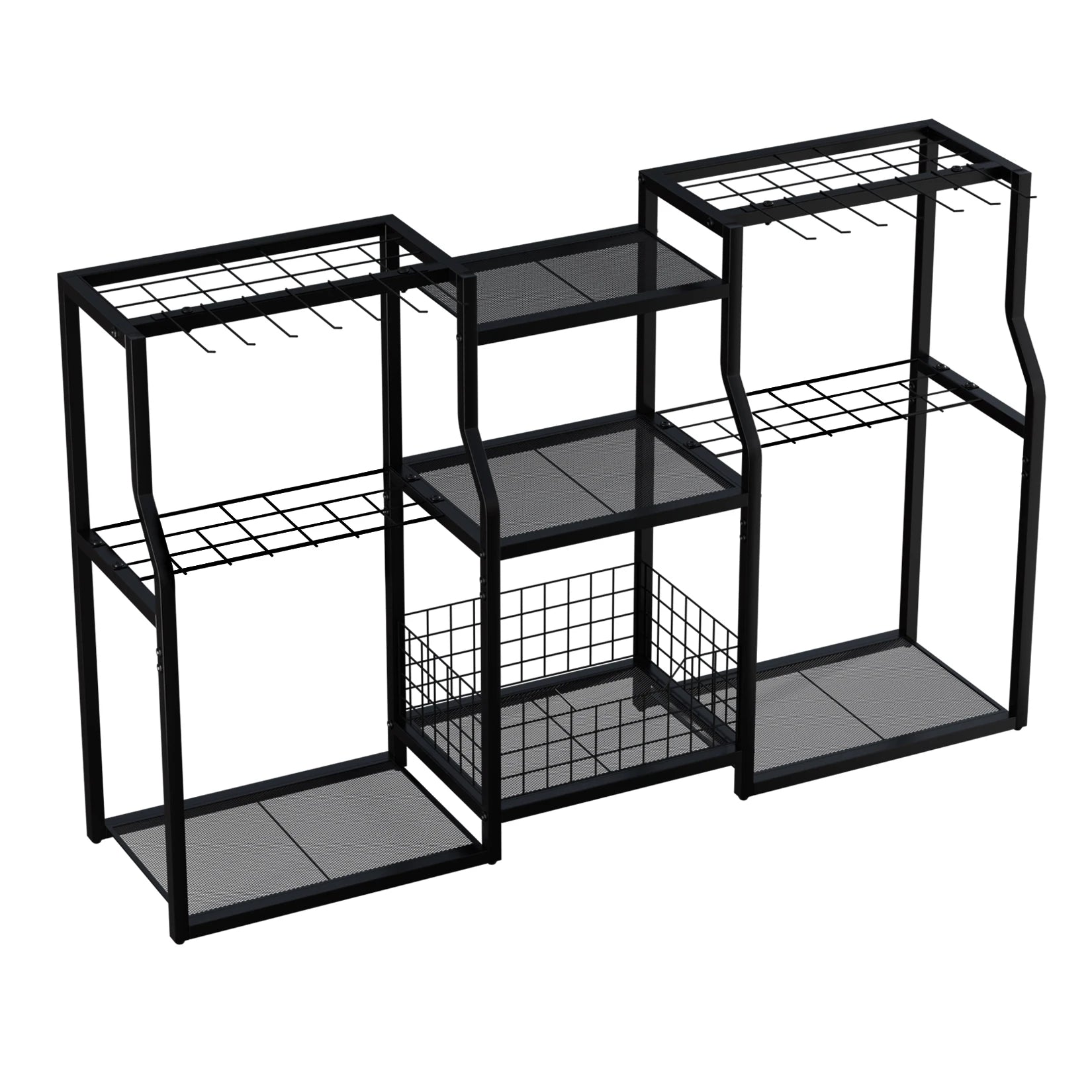 Freestanding Garden Tool Rack Outdoor Workshop Garage Storage Organizer with Slots for Tools