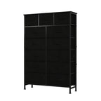 13 Fabric Drawers Cabinet Storage Organizer Adjustable Feet Steel Frame