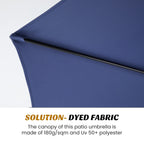 10FT Patio Umbrella Hanging Cantilever with Easy Tilt Adjustment UV Protection 8 Sturdy Ribs