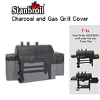 Grill Cover 8080 Replacement for Char-Griller Triple Play 93560 and Duo 5050 Double Play 5650 with Side Fire Box