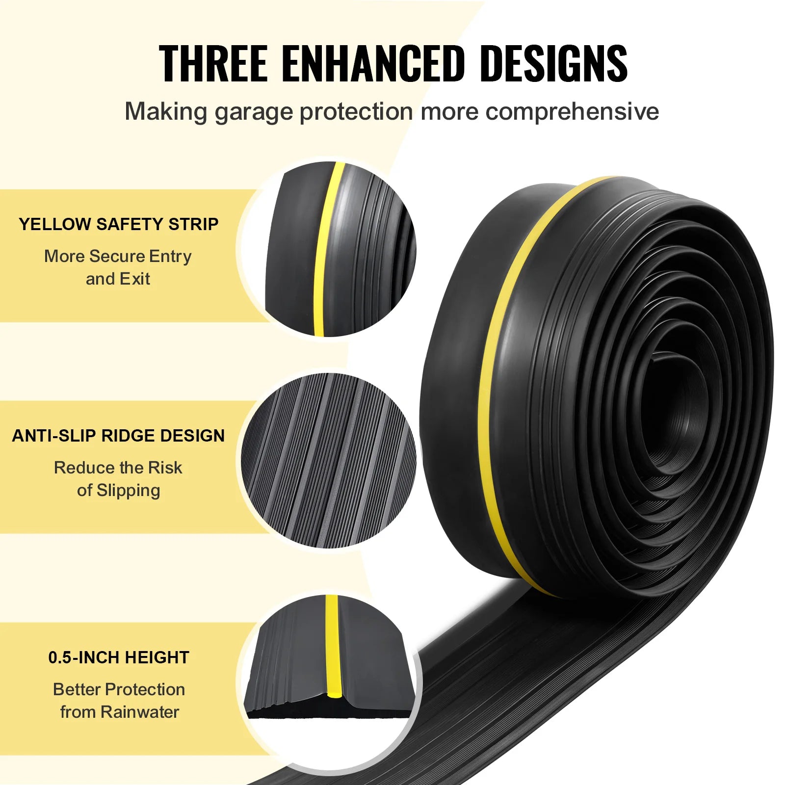 10/12/20 FT Garage Door Threshold Bottom Seal Strip Weatherproof