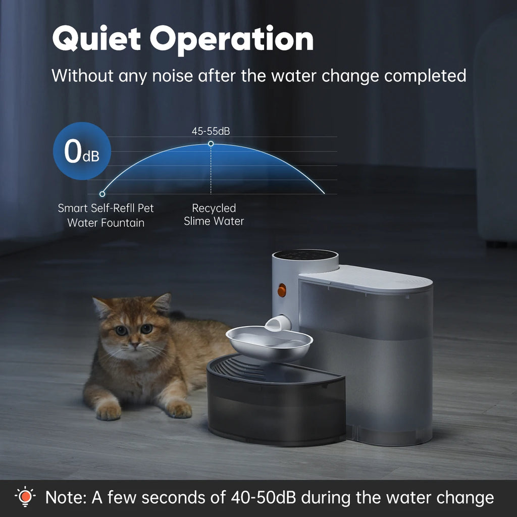 New Stainless Steel Bowl Pet Intelligent Pouring Water Dispenser Automatically Purifies