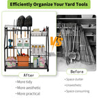 Freestanding Metal Garage Tool Organization Cart on Wheels