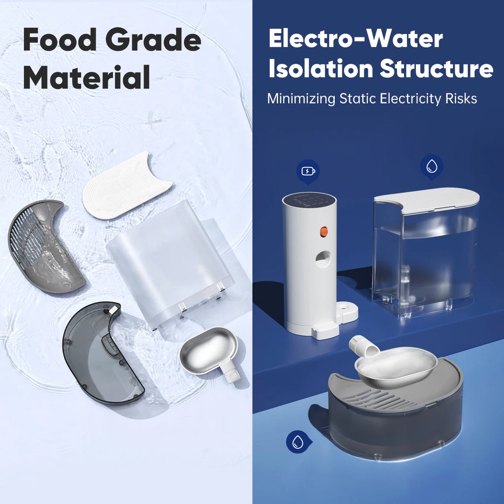 New Stainless Steel Bowl Pet Intelligent Pouring Water Dispenser Automatically Purifies