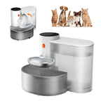 New Stainless Steel Bowl Pet Intelligent Pouring Water Dispenser Automatically Purifies