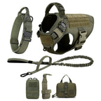 Large Dog Harness And Leash Set Malinois Training Walking Vest And Collar For Medium Large Dogs