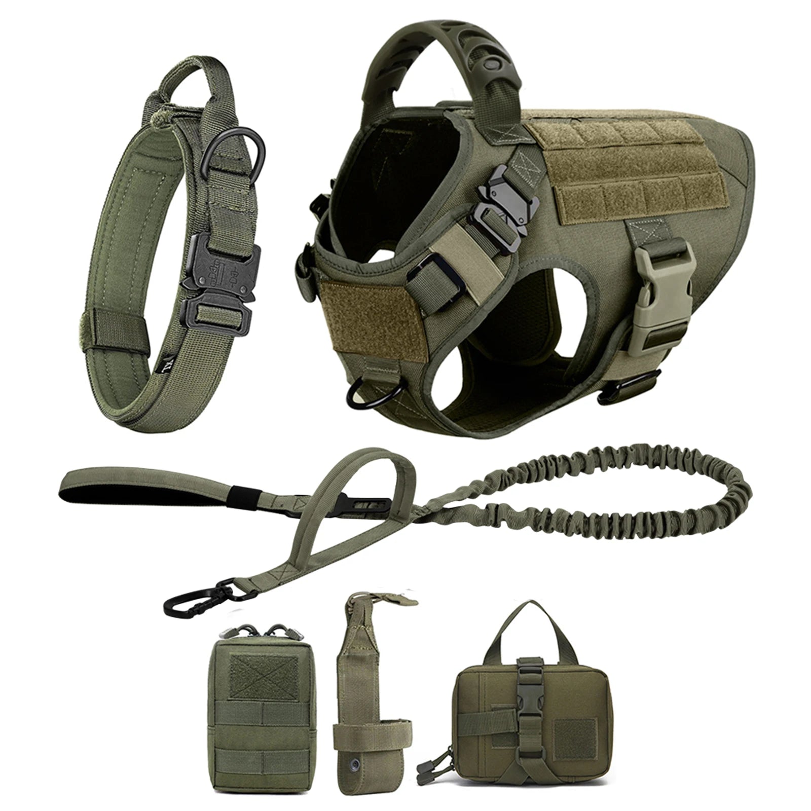 Large Dog Harness And Leash Set Malinois Training Walking Vest And Collar For Medium Large Dogs
