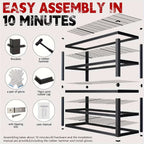 84 Inch Heavy-Duty Metal Storage Rack with 2000 lb Capacity per Layer Industrial Style Freestanding Shelf for Garage, Warehouse