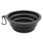 Folding Portable Silicone Dog Feeder Bowl with Carabiner Bottle Food Water Container