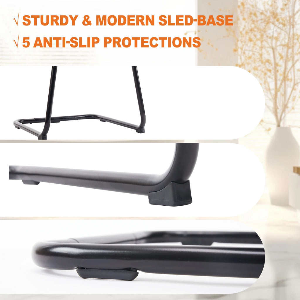 Ergonomic Office Chair No Wheels with Comfy Armrest and Mesh Lumbar Support Back Basket Design