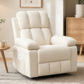 Rocking Recliner Chair, Modern Glider, Chenille Fabric Upholstery Recliner, Manual Reclining