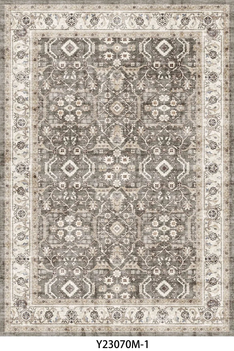 Retro Turkish Persian Vintage Washable Area Rug