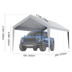 Carport Replacement Canopy Cover Heavy-Duty Waterproof & UV Protected with Ball Bungees