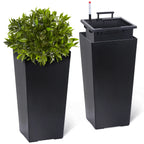 2pcs Outdoor Indoor Planter Pots with Drainage Holes Auto Watering,
