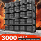 78" H Garage Shelving 3000LBS Heavy Duty Storage Shelves Adjustable 5 Tier Metal Shelving Unit for Storage Rack Storage