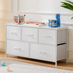 Wardrobe Dresser With 5/7/10 White Fabric Drawers