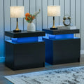 2 LED Nightstands with 2 Drawers,