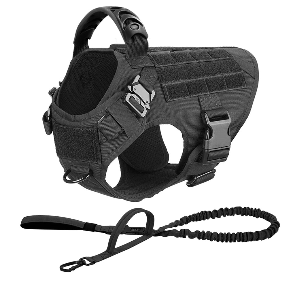 Large Dog Harness And Leash Set Malinois Training Walking Vest And Collar For Medium Large Dogs